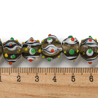 Chapelets de perles vernissées manuelles&nbsp;LAMP-N025-05I-1