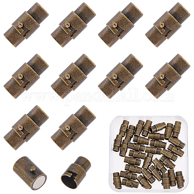 20 Pieces Barcelet Magnetic Clasps Closures Leather Necklace Barcelet Cord  End Cap Kumihimo End Cap for