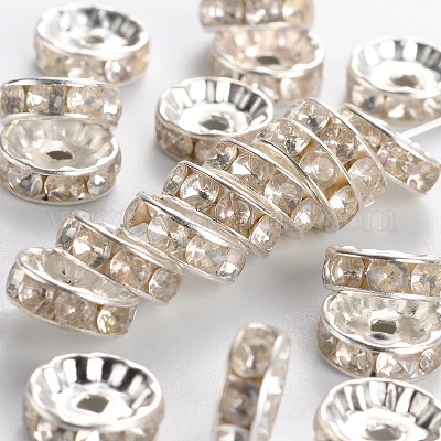 Brass Rhinestone Spacer Beads 