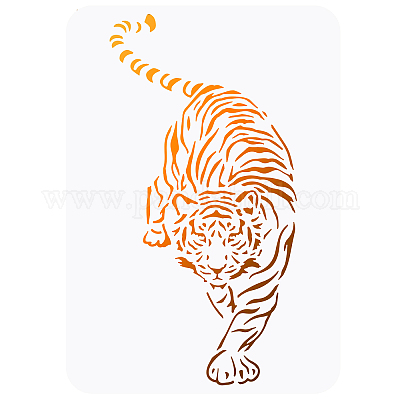 tiger pattern stencil