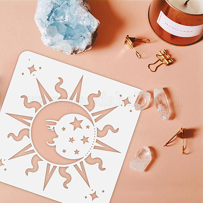 Wholesale FINGERINSPIRE Sun and Moon Stencil 11.8x11.8 inch Moon Star  Stencils Plastic Sun Stencil Reusable Sun Moon Stars Pattern Stencils for  Painting on Wood 