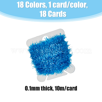 Wholesale SUPERFINDINGS 18 Cards 18 Colors Tinsel Chenille Line Crystal  Flash Cactus Chenille 