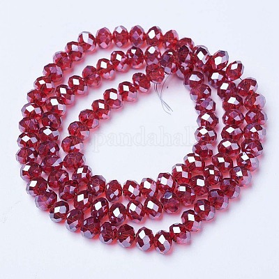 Chapelets de perles en verre électroplaqué&nbsp;EGLA-A034-T1mm-A06-1
