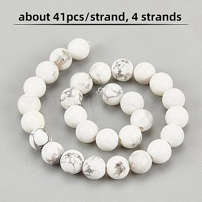 4 Strang natürliche Howlithperlen&nbsp;TURQ-OC0001-02A-1