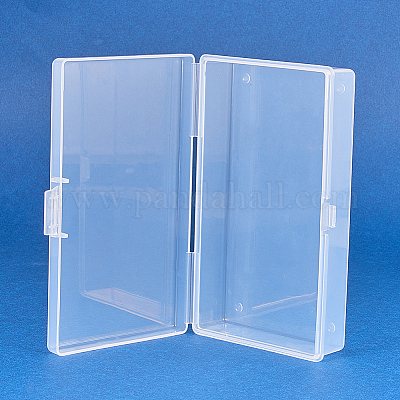 BENECREAT 4 Pack 5.2x3x1.18 Inches Large Clear Plastic Box