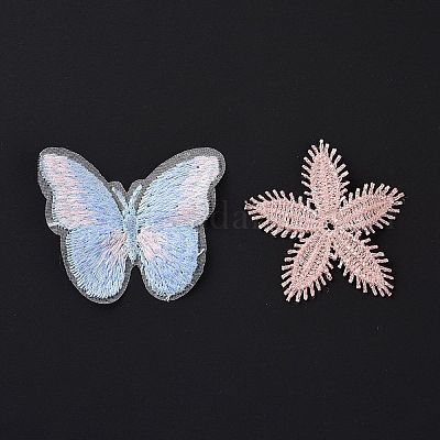 60pcs Butterfly Iron on Patches, 2 Size Embroidered Sew Applique Repair  Patch