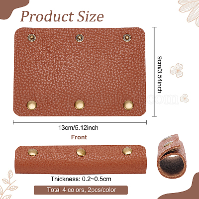 Wholesale OLYCRAFT 8 Pcs Handle Leather Wrap Covers Handbag Purse