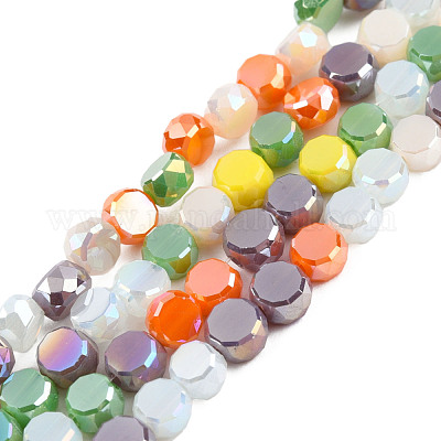 Chapelets de perles en verre électroplaqué&nbsp;EGLA-N002-40A-03-1