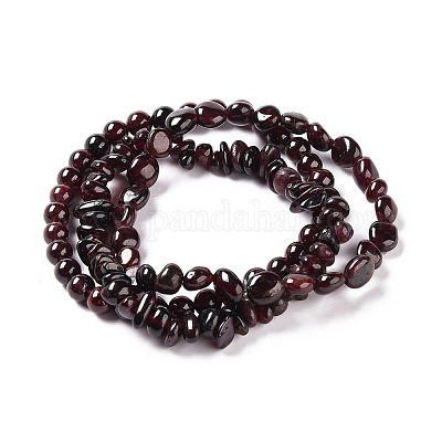 Natürlicher Granat Stretch-Armbänder&nbsp;BJEW-JB05648-1