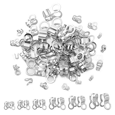 304 Stainless Steel Ball Chain Connectors, Stainless Steel Color, 10x6mm,  Hole: 3mm, Fit for 3.2mm ball chain
