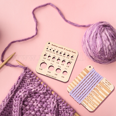 Jauge pour aiguilles et crochet à tricoter