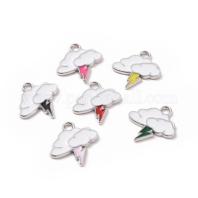 Pendentifs d'émail en alliage&nbsp;ENAM-G213-20P-1