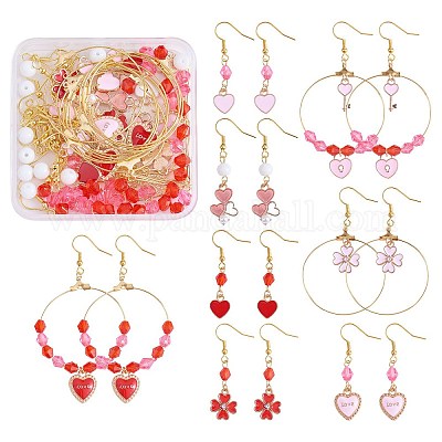 Kit diy bijoux liberty 4 paires de boucles d'oreilles kit créatif débutant  adultes ou enfants - Un grand marché