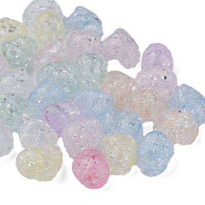 Perline di acrilico trasparente crackle&nbsp;CACR-N006-15-A01-1