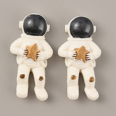 Cabochons aus undurchsichtigem Harz mit Weltraummotiven&nbsp;RESI-WH0029-23E-06-1