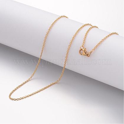 Ion Plating(IP) 304 Stainless Steel Necklace Making MAK-K004-15G-1