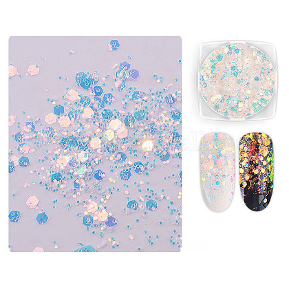 輝きのフラッシュパウダー マニキュアネイルアートデコレーション 六角 カラフル 2 G ボックスの通販 Jp Pandahall Com