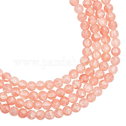 Brins de perles de quartz synthétiques craquelés CCG-AR0001-02-1