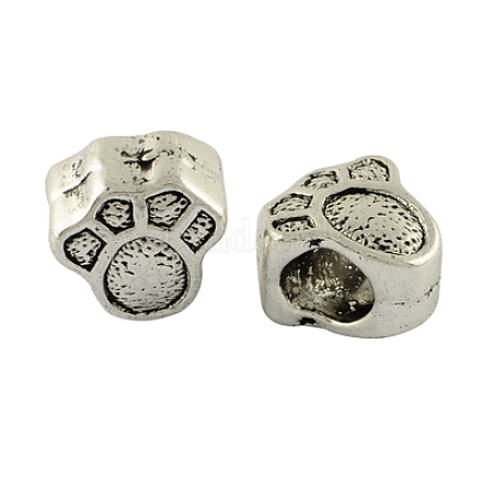 Tibetischen Stil paw print europäischen Perlen X-MPDL-14816-AS-NR-1