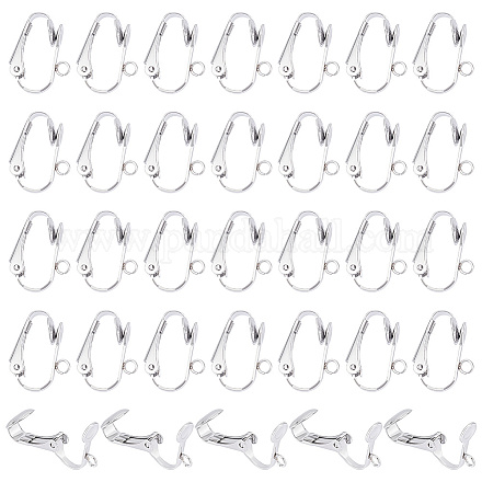 Unicraftale 50pcs 304 accessoires de boucles d'oreilles à clip en acier inoxydable STAS-UN0041-08-1