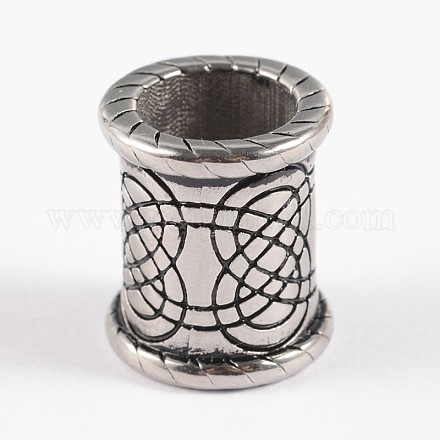 Stainless Steel Large Hole Column Beads STAS-G046-AS-1