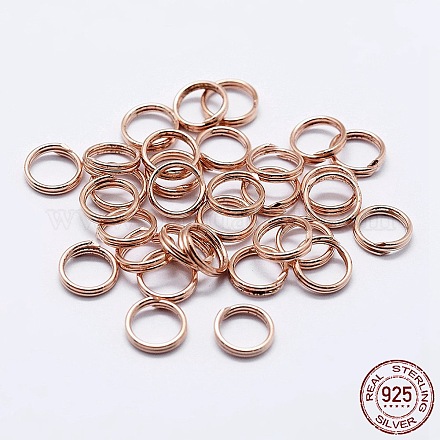 925 anillos de salto divididos de plata de ley. STER-F036-01RG-0.6x7mm-1