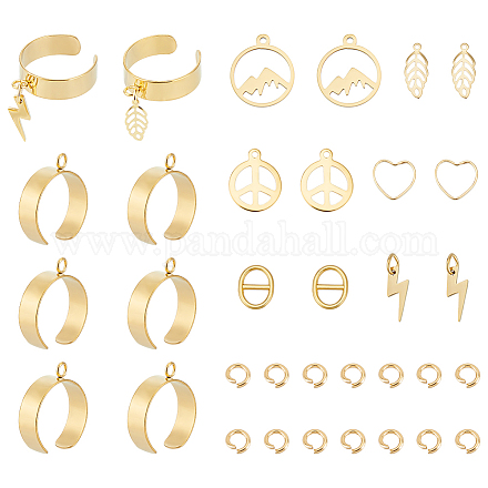 Kit per la creazione di anelli per polsini con charm fai da te unicraftale STAS-UN0051-41-1