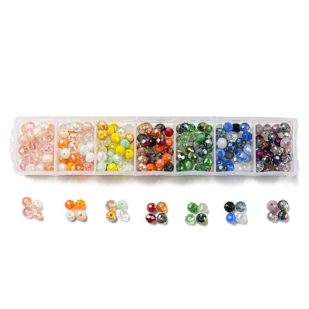 252 pz 7 fili di perle di vetro placcato stile EGLA-FS0001-26-1