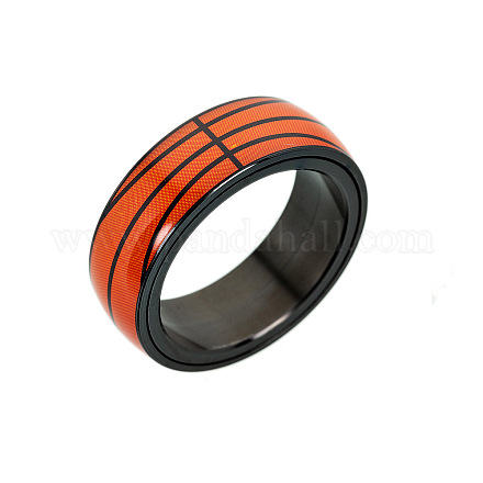 316 l anillos de dedo de ancho de banda de acero inoxidable RJEW-T005-11-20B-1