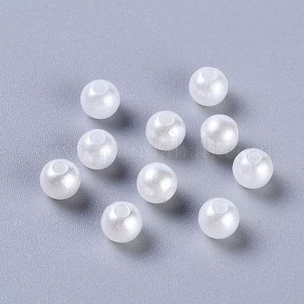 Acryliques perles rondes de perles pour les bijoux bricolage et bracelets X-PACR-6D-1-1