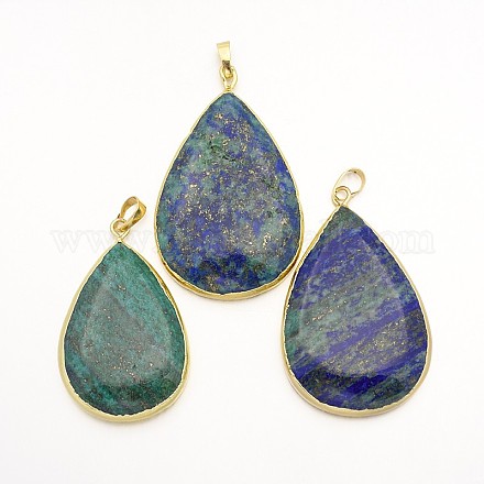 Goccia lapis naturale ciondoli lazuli G-P067-18M-1
