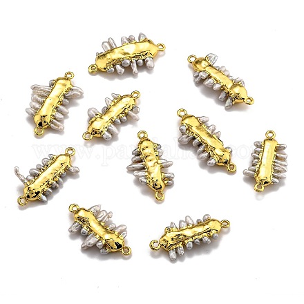 Natural Pearl Links connectors PEAR-F011-40G-1