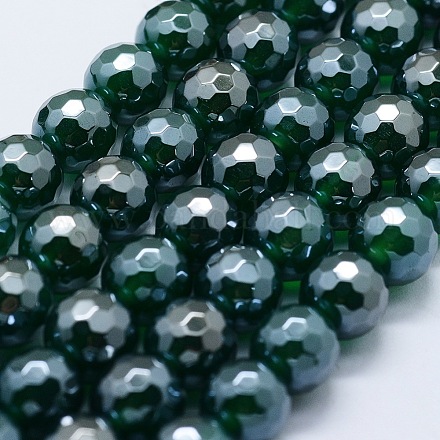 Chapelets de perles en agate naturelle électrolytique G-G749-01B-10mm-1