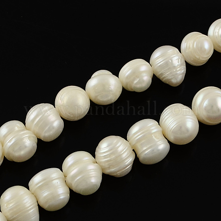 Grade B Natural Cultured Freshwater Pearl Beads Strands SPPB004Y-1-1