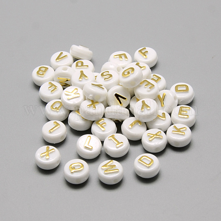 Perles acryliques plaquées X-SACR-S297-11-1