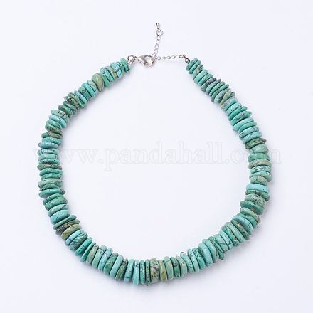 Natural Howlite Graduated Beaded Necklaces NJEW-P165-01-1