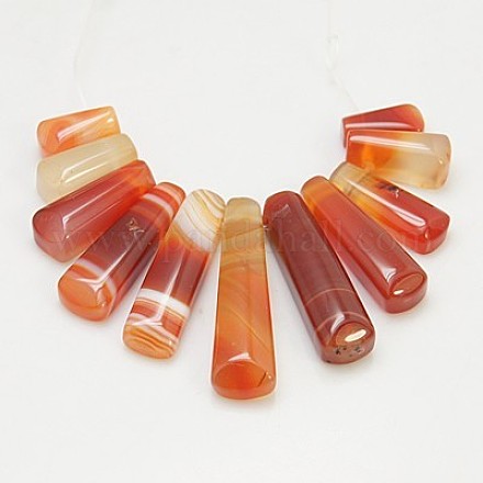 Natural Red Agate Beads Strands G-C035-4-1