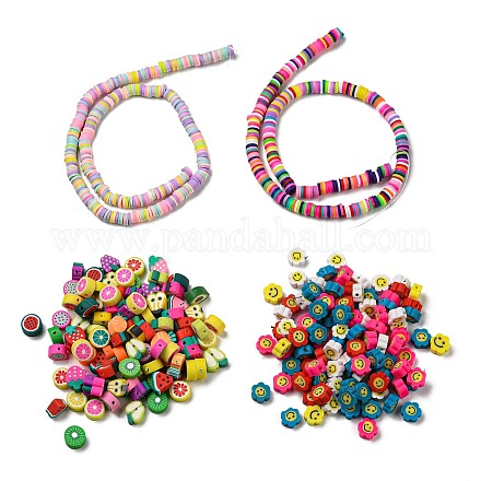 3 styles de perles d'argile polymère faites à la main CLAY-SZ0001-57-1