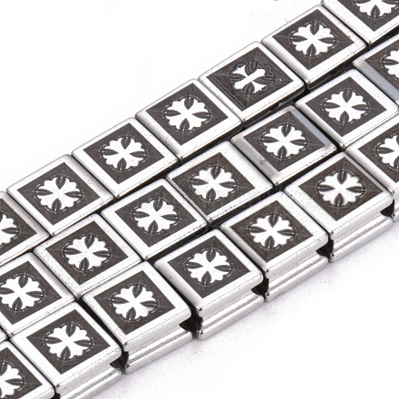 Electroplate Non-magnetic Synthetic Hematite Beads Strands G-Q986-009C-1