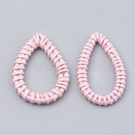 Caña de raso pintada a mano / anillos de unión de ratán tejidos X-WOVE-N007-05E-1