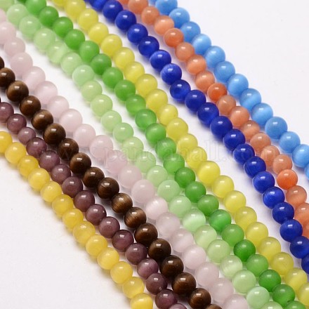 Cat Eye Beads Strands CE-M011-6mm-M-1