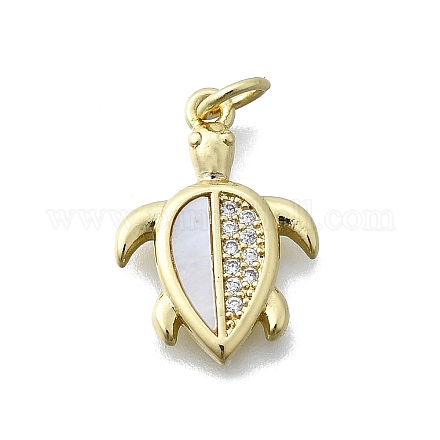 Латунные микропаве прозрачные подвески с фианитом KK-V010-07G-01-1