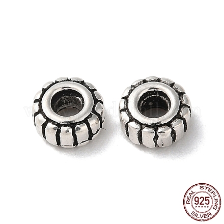 925 perline ondulate in argento sterling STER-P053-09A-AS-1