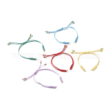 Accessoires de fabrication de bracelet en cordon tressé en nylon réglable AJEW-JB01096-1