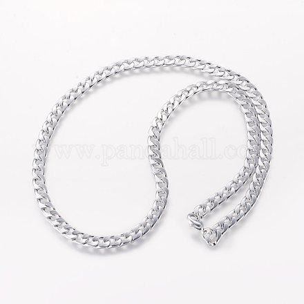 Iron Curb Chain Necklaces NJEW-P176-02-1