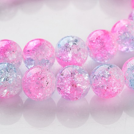 Crackle Glass Round Bead Strands CCG-M001-02-6mm-1