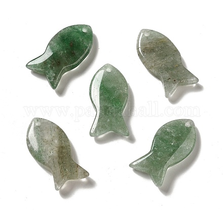 Pendentifs en quartz fraise vert naturel G-G932-B08-1