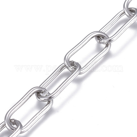 3.28 Feet 304 Stainless Steel Paperclip Chains X-CHS-F012-05P-1