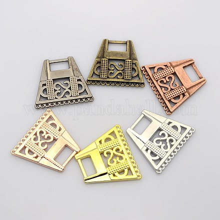 Filigree Trapezoid Plating Zinc Alloy Chandelier Components PALLOY-N0099-11-1