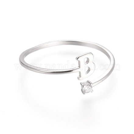 925 кольцо-манжета из серебра [925] пробы с родиевым покрытием STER-D033-01B-P-1